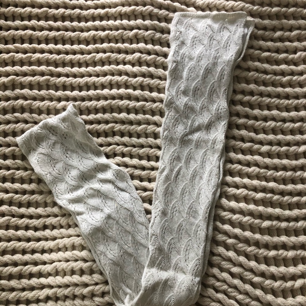 Abercrombie & Fitch Y2K vintage off white sparkle scarf